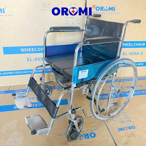 Xe Lăn Có Bô OROMI XL809B-S Không Phanh Cho Người Đẩy